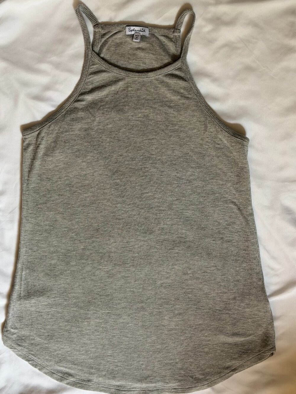Splendid, Classic Halter Neck Ribbed Tank Top